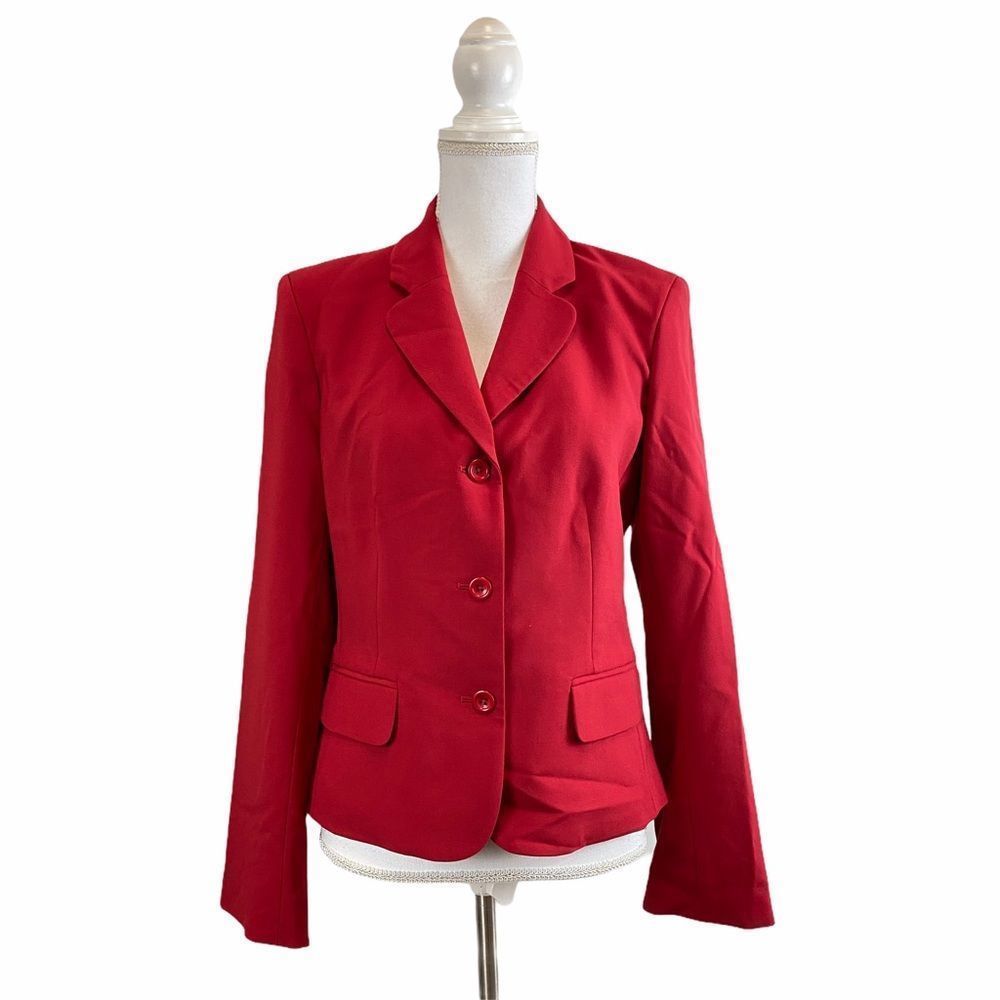 Women's‎ BODY by Victoria Red Blazer Jacket Sz 8 Casual Office Workwear Business